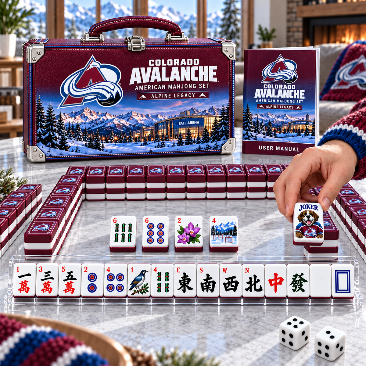 Premium CLRD Mahjong Tiles Set PVNA
