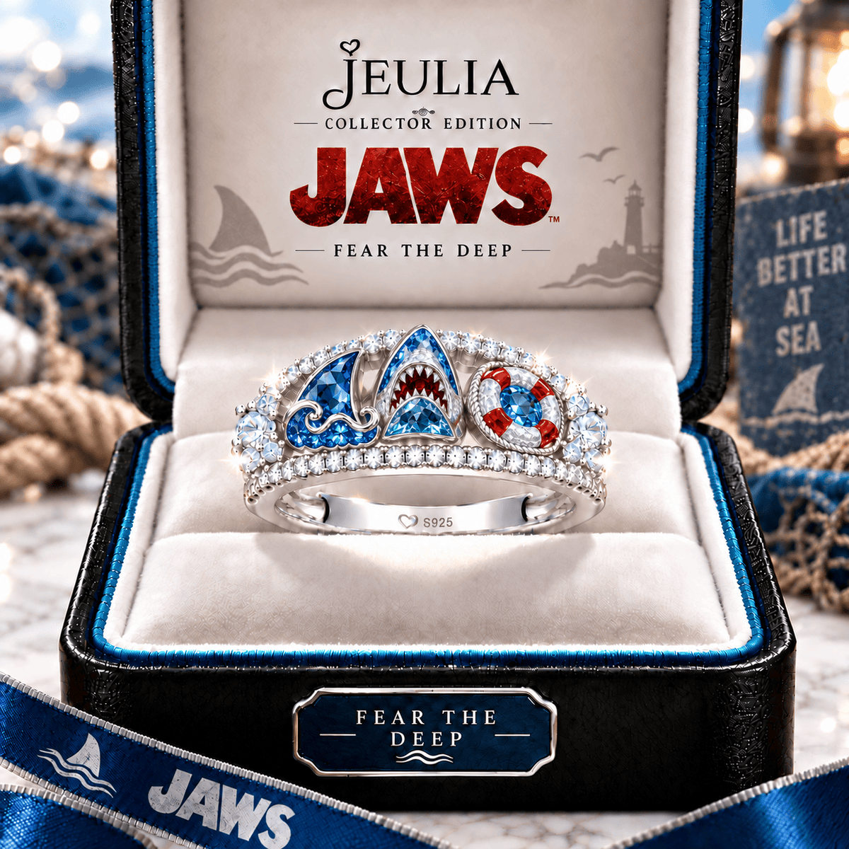 JAWS Premium Charm Pavé Statement Ring NTNA