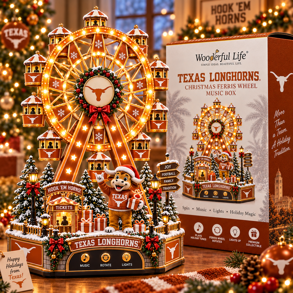 TLS Premium Christmas Carousel Music Box BMD