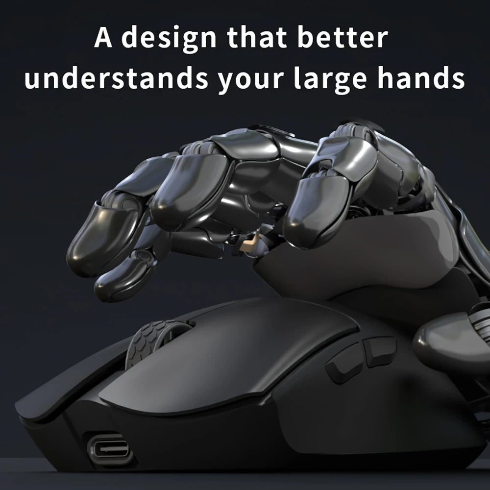 Darmoshark M3 V2 Gaming Mouse Double 8K Wireless Tri Mode 26KDPI PAW3395 Sensor Big Hand Game Macro Mouse For Computer Laptop PC