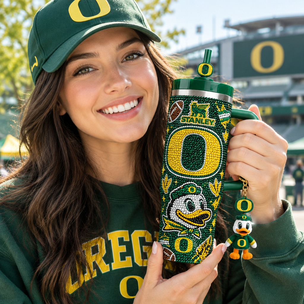 Oregon Ducks 40oz Tumbler With Handle TTNL