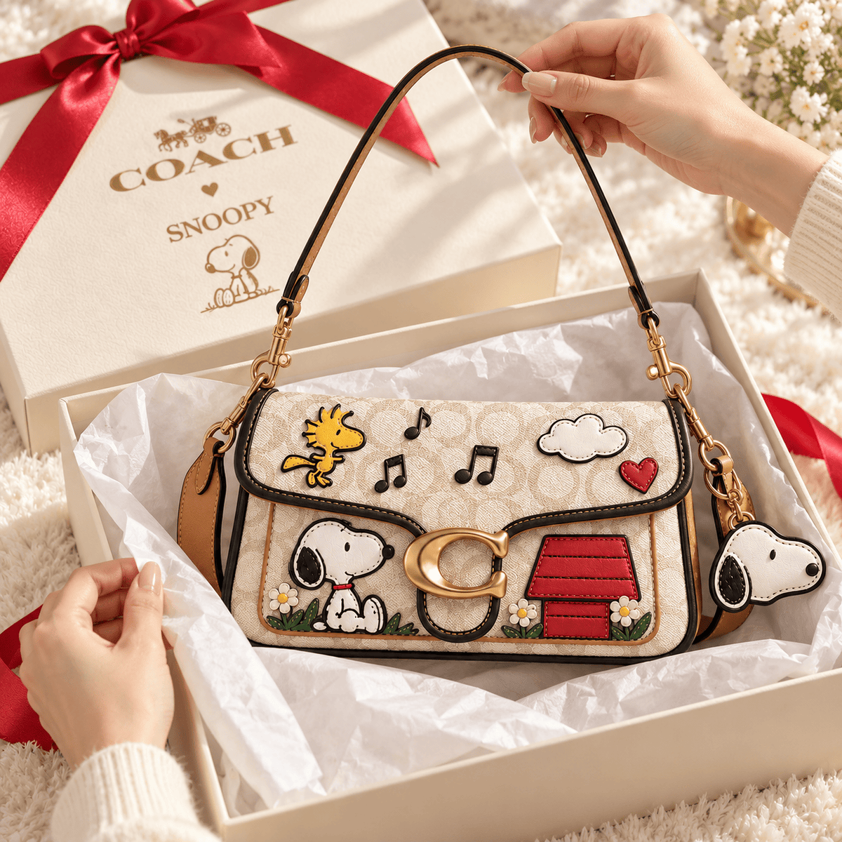 Premium SPNY Coach Shoulder Cross With Charm NPL