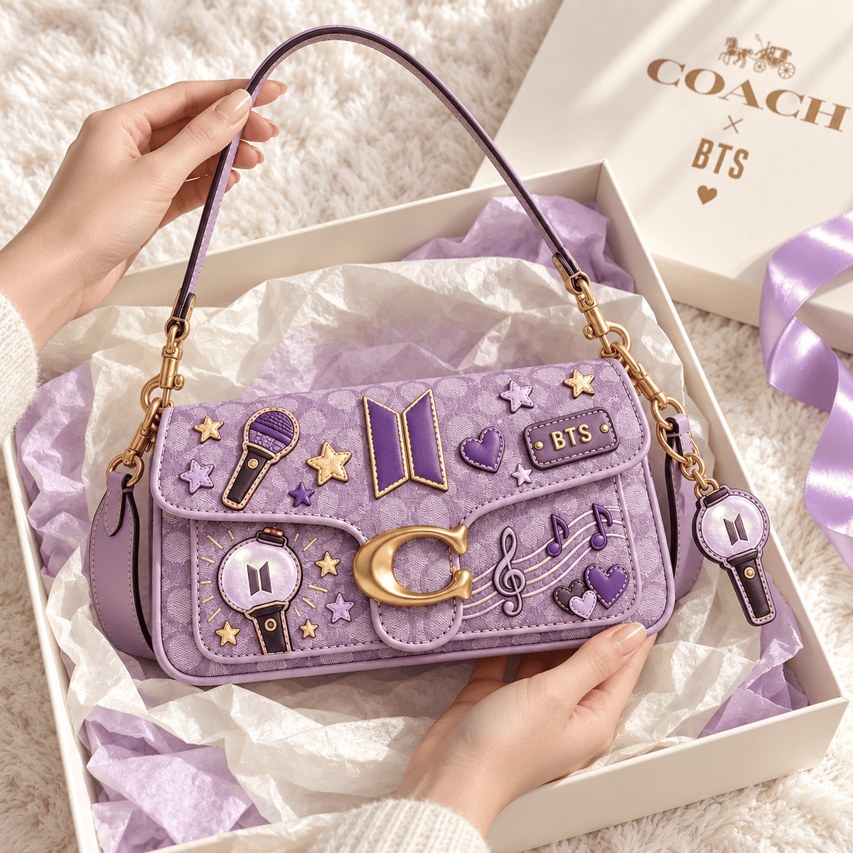 Premium BTS Coach Shoulder Cross With Charm NPL