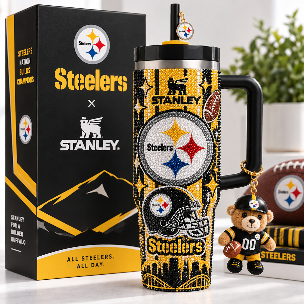 Pittsburgh Steelers 40oz Tumbler With Handle TTNL