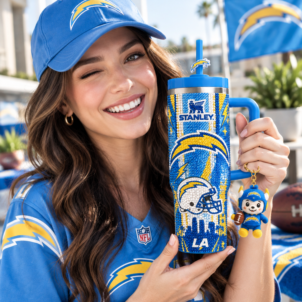 Los Angeles Chargers 40oz Tumbler With Handle TTNL