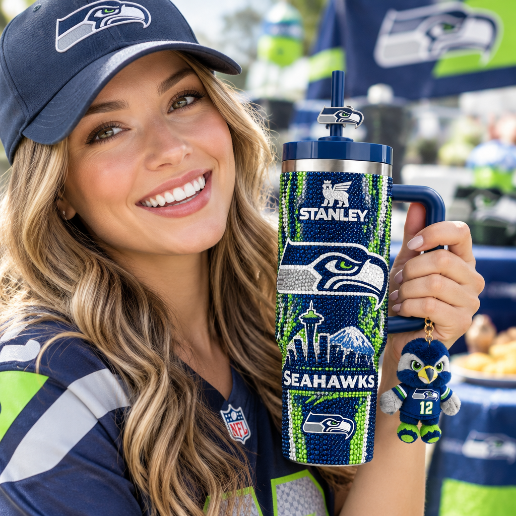 Seattle Seahawks 40oz Tumbler With Handle TTNL