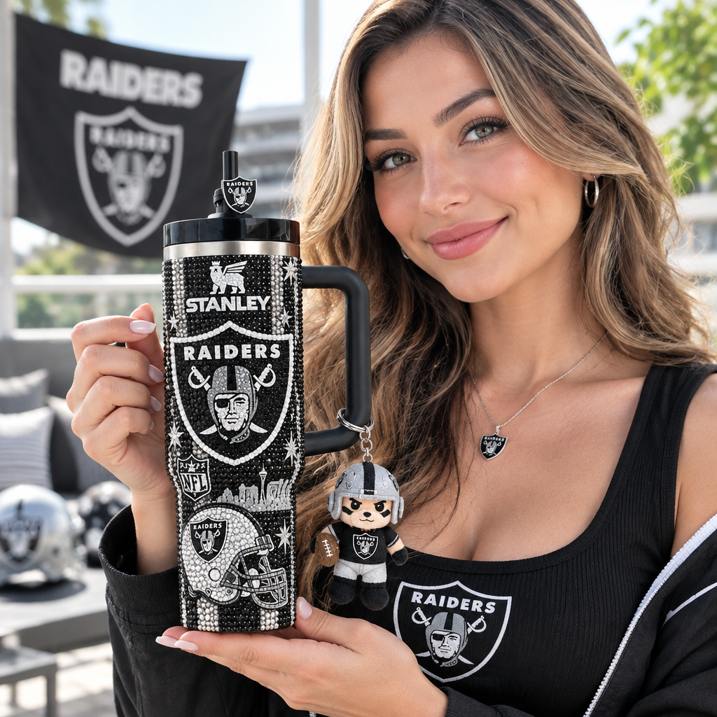 Las Vegas Raiders 40oz Tumbler With Handle TTNL