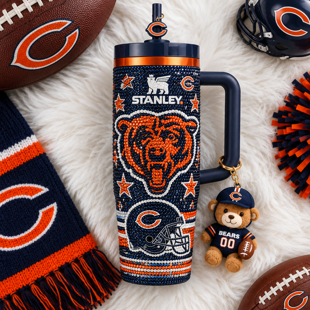 Chicago Bears 40oz Tumbler With Handle TTNL