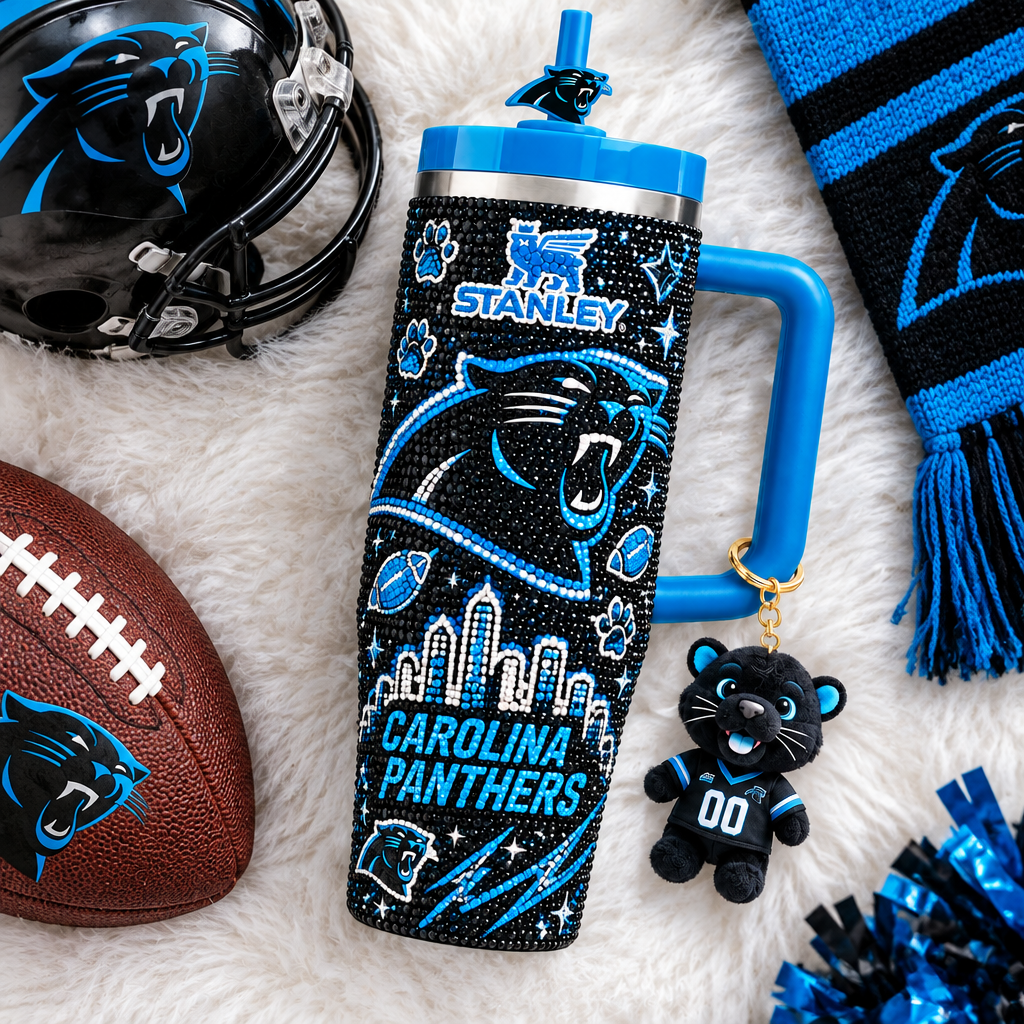 Carolina Panthers 40oz Tumbler With Handle TTNL
