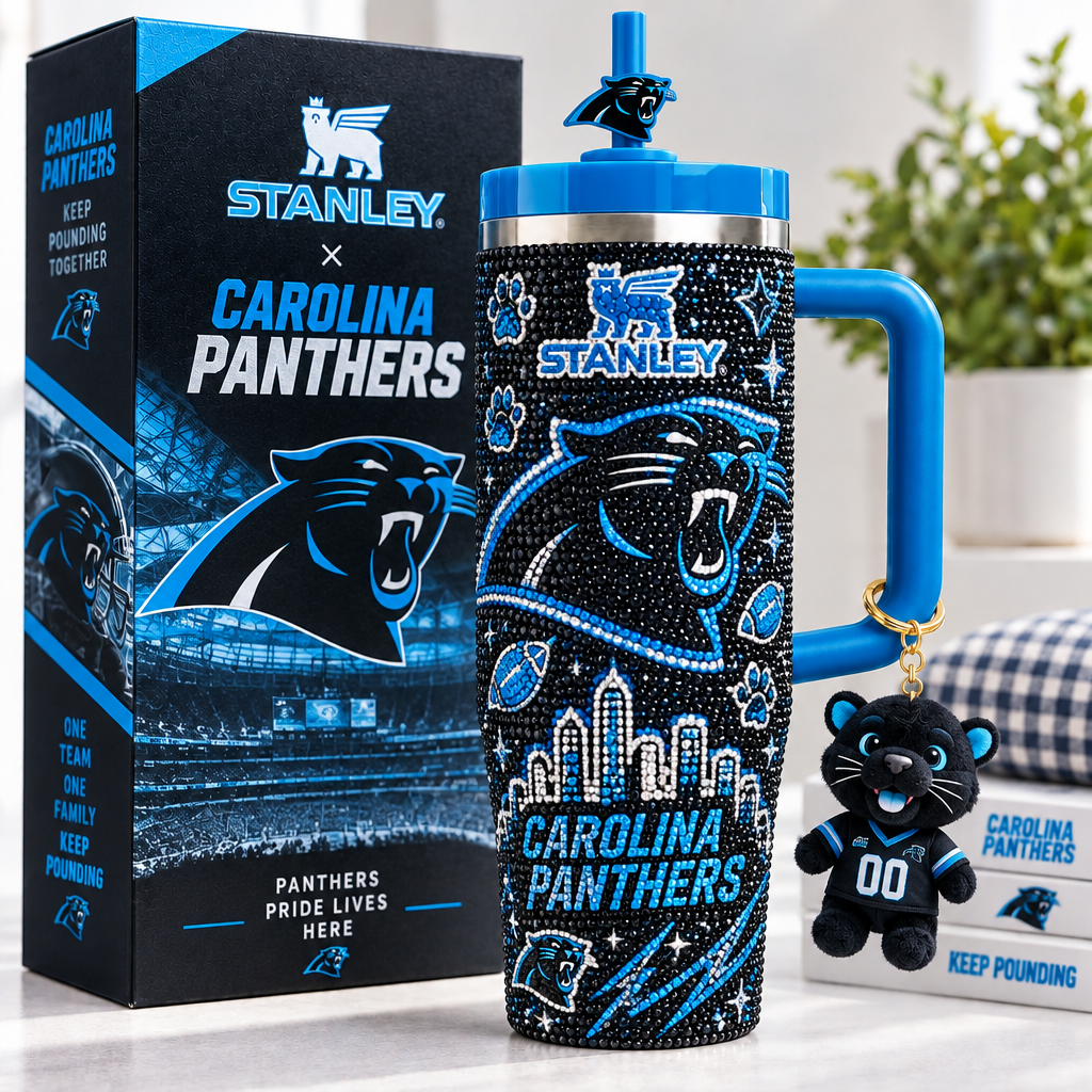 Carolina Panthers 40oz Tumbler With Handle TTNL