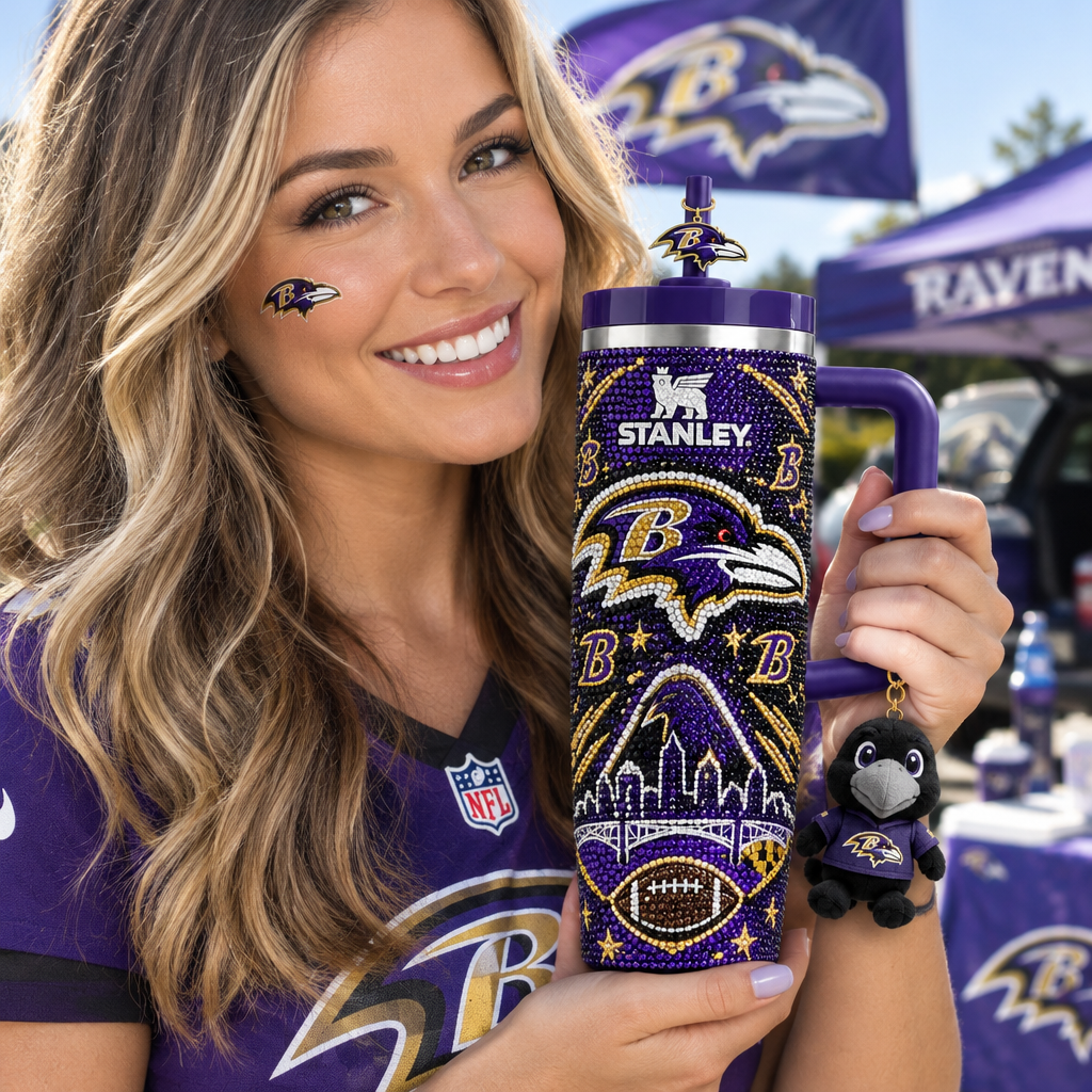 Baltimore Ravens 40oz Tumbler With Handle TTNL