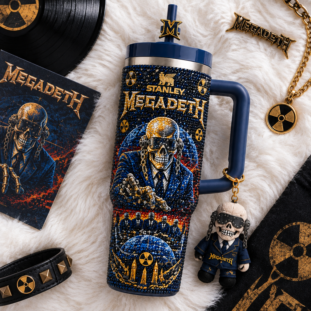 Megadeth 40oz Tumbler With Handle TTNL