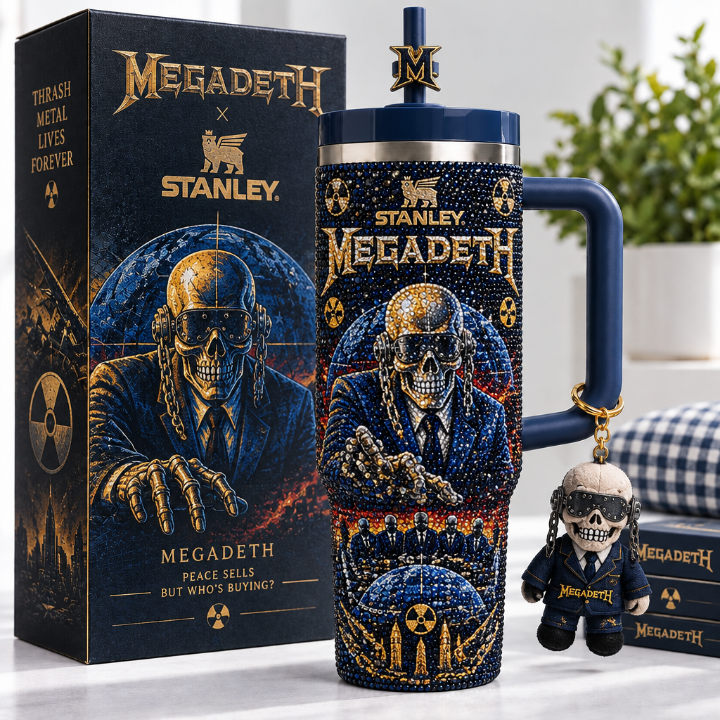Megadeth 40oz Tumbler With Handle TTNL