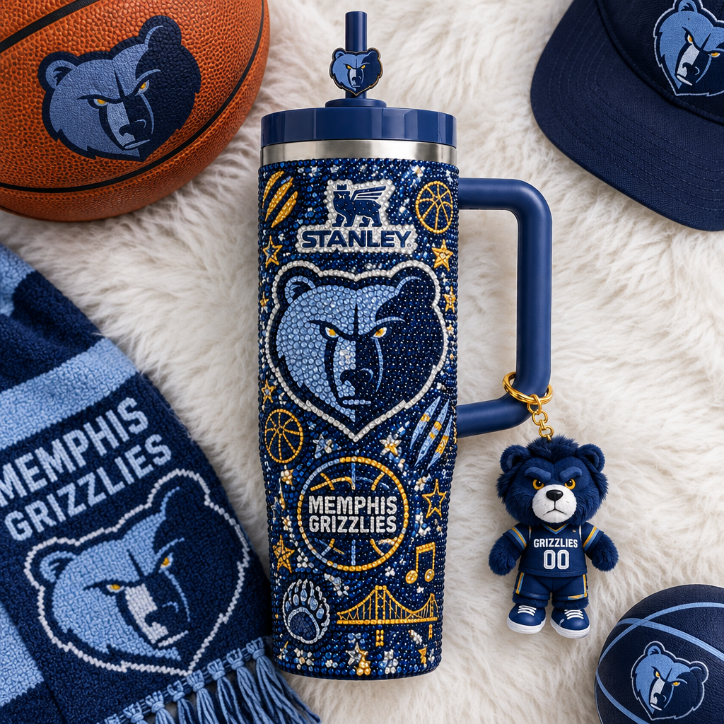 Memphis Grizzlies 40oz Tumbler With Handle TTNL